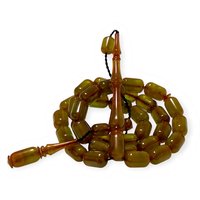 Tesbih Faruk Yagmur Eski Alman Sıkma/ Misbaha Rosary Old German Bakelite Amber von Baytotal