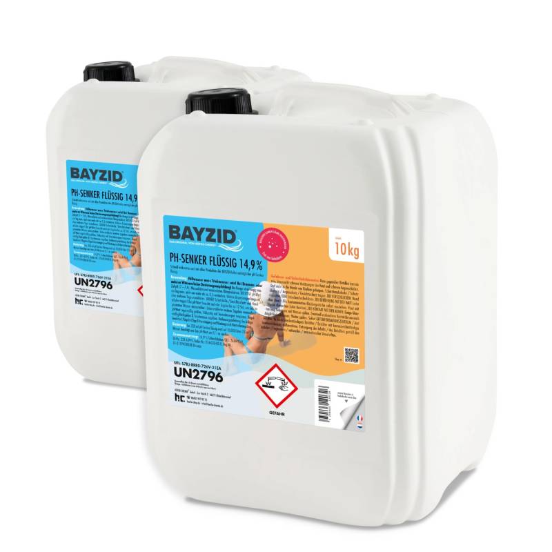 Bayzid pH Minus Flüssig 14,9% 2 x 10kg von Bayzid