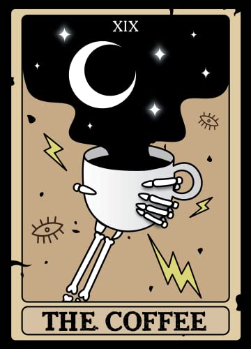 Tarotkarte The Coffee Witchy Aesthetic Kitchen Accessories Gothic Home Decor Dorm Room Goth Apartment Essentials Tarot Card Decor for Office & Home Vintage House Warming Witch Gifts for Women & Men von Bazaar Encounters