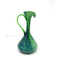 Grüne Hüllenvase Aus Glas von Bazaarologie
