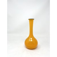 Kleine Orangefarbene Hüllenvase Aus Glas von Bazaarologie