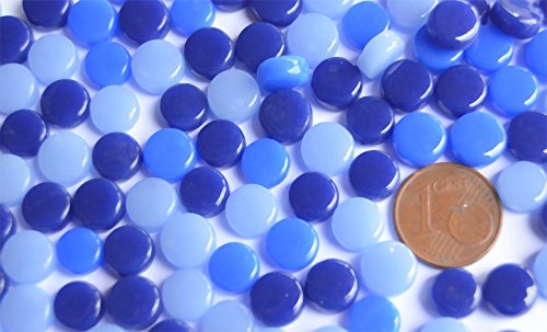 40g Mini Mosaiksteine rund 8mm Blaumix ca. 90-100 St. von Bazare Masud e.K.