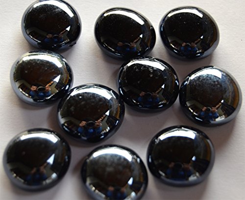 24 St. ca. 90g Glasnuggets 15-21 mm schwarz Glassteine Muggelsteine von Bazare Masud e.K.