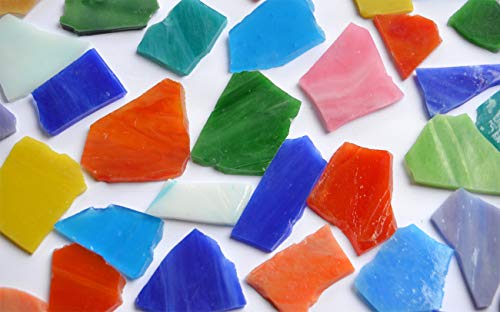200g (ca. 35 St.) Tiffany-Glas Glasstücke ca. 1-5cm bunt, unbearbeitet, unregelmässige Oberfläche Bruchmosaik 200g (ca. 35 St.) Tiffany-Glas Glasstücke ca. 1-5cm bunt, unbearbeitet, unregelmässige Oberfläche Bruchmosaik von YAMOOCO