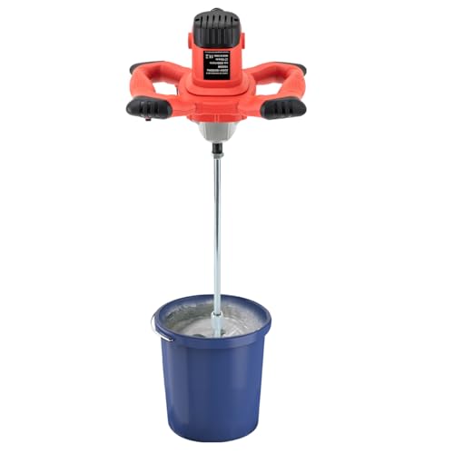 1500W Rührwerk Mörtelmischer Betonrührer Zementputz Rührgerät Mörtelrührer 6 Gang Einstellbar Handmischer Beton Rührer 220V für Werk von Bazargame