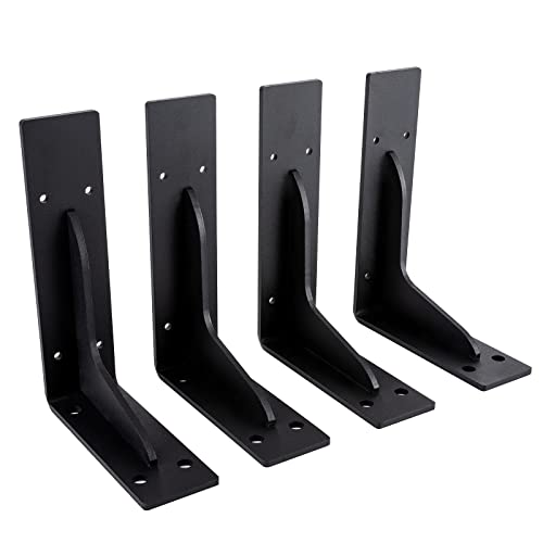 4 Stück Schwerlastwinkel Regalwinkel Metall Regalträger Schwerlast Wandregal Halterung Wand-Winkel Regalhalterung Mit Schrauben (4Stück Wandregale 20 * 10cm) von Bazargame