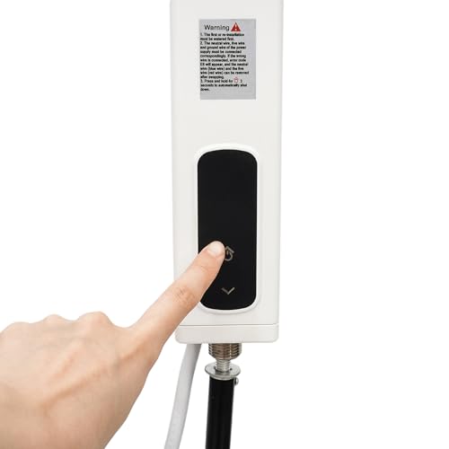 Elektrischer Durchlauferhitzer Dusche Badezimmer Mini Durchlauferhitzer Elektrisch Warmwasserbereiter mit LED-Anzeige Und Duschkopf (5500W Mit Duschkopf) von Bazargame