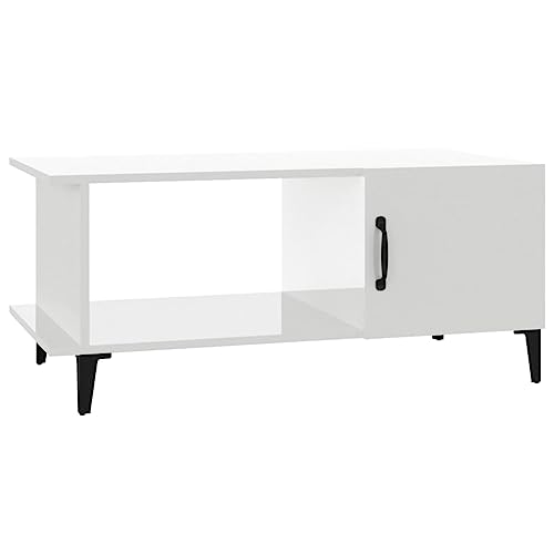 Baziroo Couchtisch aus Holz Sofatisch Beistelltisch Wohnzimmertisch Kleiner Tisch Akzenttisch Geeignet für Innen- und Außeneinsatz Modernes und Stilvolles Design Hochglanz-Weiß 90x50x40 cm Baziroo Couchtisch aus Holz Sofatisch Beistelltisch Wohnzimmertisch Kleiner Tisch Akzenttisch Geeignet für Innen- und Außeneinsatz Modernes und Stilvolles Design Hochglanz-Weiß 90x50x40 cm von Baziroo