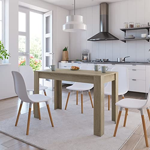 Baziroo Esstisch Sonoma-Eiche Bartisch Tresentisch Restauranttisch Bistrotisch Küchentisch Holzwerkstoff für Küche Wohnzimmer 120x60x76 cm von Baziroo