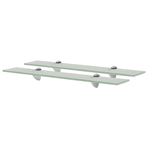 Baziroo Schweberegal Glasregal 2 STK. Ausstellungsregal Küchenregal Glasregalboden Innendekoration Möbel für Wohnzimmer Schlafzimmer oder Bad Platzsparendes Design Mattiertes Weiß 60x20x0,8 cm Baziroo Schweberegal Glasregal 2 STK. Ausstellungsregal Küchenregal Glasregalboden Innendekoration Möbel für Wohnzimmer Schlafzimmer oder Bad Platzsparendes Design Mattiertes Weiß 60x20x0,8 cm von Baziroo