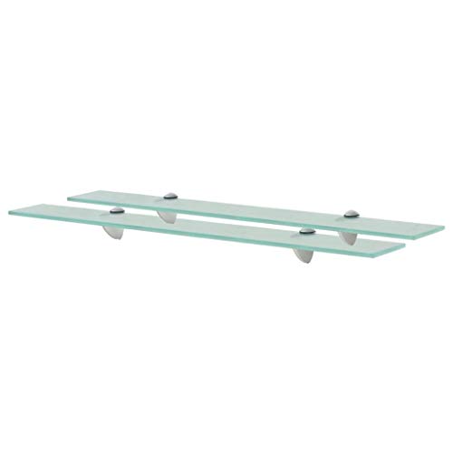 Baziroo Schweberegal Glasregal 2 STK. Ausstellungsregal Küchenregal Glasregalboden Innendekoration Möbel für Wohnzimmer Schlafzimmer oder Bad Platzsparendes Design Transparent 70x20x0,8 cm von Baziroo
