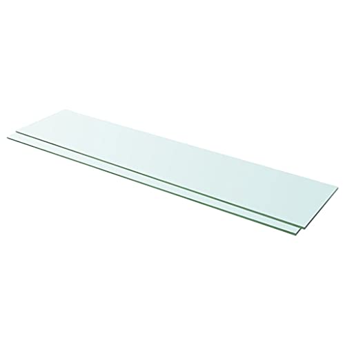 Baziroo Schweberegal Glasregal Regalboden aus Transparentem Glas Glasregalboden 2 STK. Hängeregale Innendekoration Möbel für Wohnzimmer Schlafzimmer oder Bad Mattiertes 110x25x0,8 cm von Baziroo