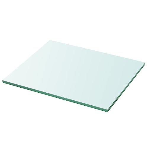 Baziroo Schweberegal Glasregal Regalboden aus Transparentem Glas Glasregalboden Hängeregale Innendekoration Möbel für Wohnzimmer Schlafzimmer oder Bad Mattiertes 30x25x0,8 cm von Baziroo