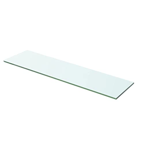 Baziroo Schweberegal Glasregal Regalboden aus Transparentem Glas Glasregalboden Hängeregale Innendekoration Möbel für Wohnzimmer Schlafzimmer oder Bad Mattiertes 60x12x0,8 cm von Baziroo