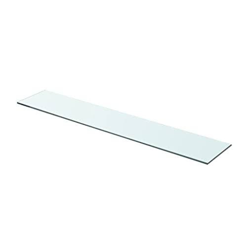 Baziroo Schweberegal Glasregal Regalboden aus Transparentem Glas Glasregalboden Hängeregale Innendekoration Möbel für Wohnzimmer Schlafzimmer oder Bad Mattiertes 80x15x0,8 cm von Baziroo