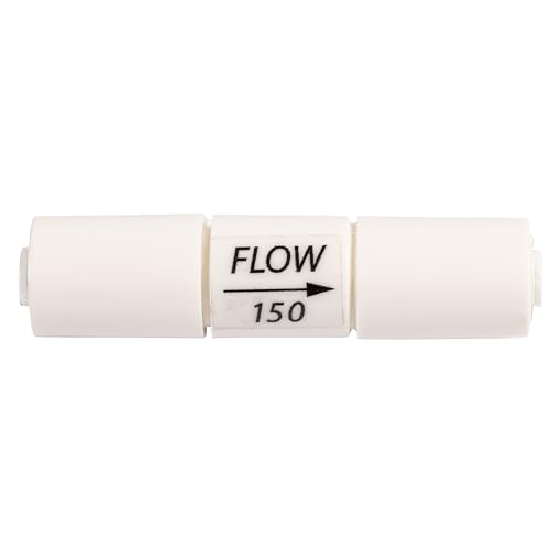 150-ml-Durchflussbegrenzer mit Fest-/Auswurffunktion. Druckanstieg in der Osmoseanlage. Produziert schneller Wasser und reduziert die Wasserabstoßung. Bbagua. von Bbagua