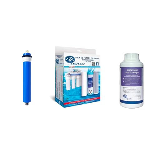 Membran 50 GPD + 3er-Pack Osmosefilter + Hygienisierer von Bbagua