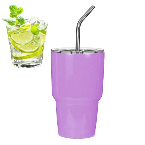 Bbbabeslk Sublimationsbecher - Becher mit Strohhalm | Sublimationsbecher 2 Unzen in | Doppelwandiger Wasserbecher | Vakuum-Reisebecher | Vakuum-Isolierbecher aus Edelstahl mit von Bbbabeslk