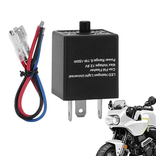 Blinkerrelais Warnblinker Warnrelais LED Blinkerrelais Einstellbares elektronisches Blinkrelais Blinkrelais mit langlebigem Design Elektronische Blinker für LED Leuchtmittel von Bbbabeslk