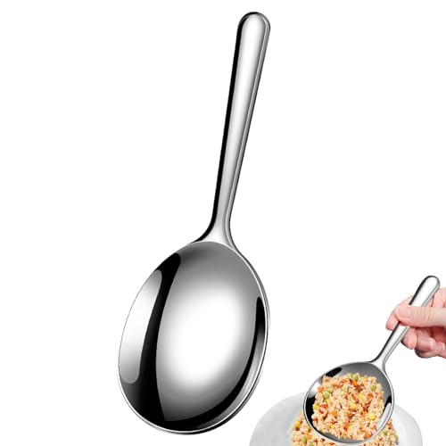 Edelstahl-Kochlöffel, Servierlöffel, Küchenutensilien-Set aus Edelstahl, große Servierlöffel mit langem Griff, Suppenkelle zum Servieren, Kochen von Bbbabeslk