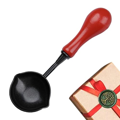 Wachs-Siegellöffel, Wachsversiegelungslöffel, Wachsschmelzlöffel mit Doppeldüsen-Design, Wachsschmelzlöffel mit doppeltem Ausgießer und D-Griff von Bbbabeslk