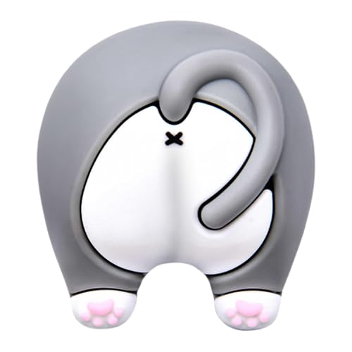 Wandschutz mit Türknaufstoppern - Wandschutz mit Türstoppern | 3 x Aufkleber für Türknauf mit Cartoon-Katzen-Motiv von Bbbabeslk