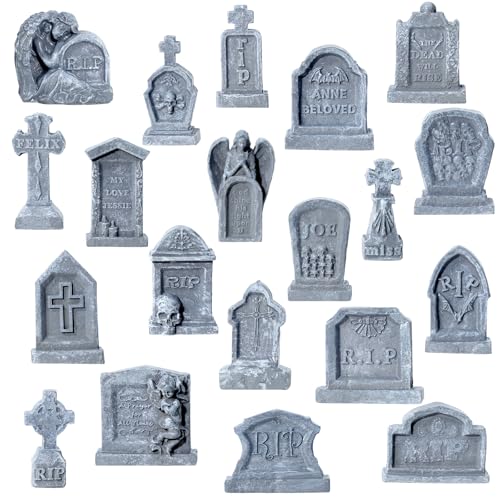 Bbiamsleep 20 Stück Halloween-Miniatur-Grabsteine, Figuren, Mini-Grabsteine, Mini-Friedhof, Grabstein, Halloween-Figuren für Miniatur-Friedhofsszene, DIY, Basteln, Outdoor-Dekorationen Bbiamsleep 20 Stück Halloween-Miniatur-Grabsteine, Figuren, Mini-Grabsteine, Mini-Friedhof, Grabstein, Halloween-Figuren für Miniatur-Friedhofsszene, DIY, Basteln, Outdoor-Dekorationen von Bbiamsleep