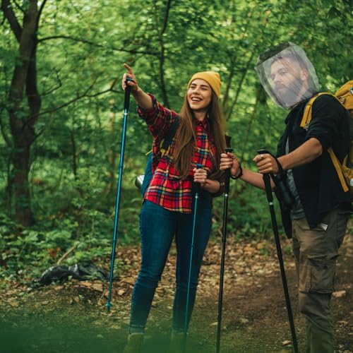 2 Stück Moskitonetz Kopf, Kopfnetz, Mosquito net Head für Insekten-und Fliegenschutz, Ultrafeine Löcher, für Gesichtsschutz, Wandern, Angeln Im Freien, Camping mit Tragetasche(2 Masken + 2 Beutel) von BbiuRer
