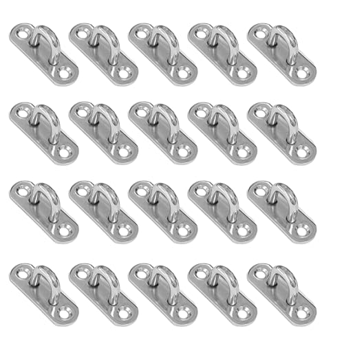 20 Stück Augplatte Edelstahl - M5 Augplatte mit Öse zum Aufhängen von Gegenständen, Befestigungshaken, Camping und Bootszubehör, 4,5 x 1,5 x 2,0 cm 20 Stück Augplatte Edelstahl - M5 Augplatte mit Öse zum Aufhängen von Gegenständen, Befestigungshaken, Camping und Bootszubehör, 4,5 x 1,5 x 2,0 cm von BbiuRer