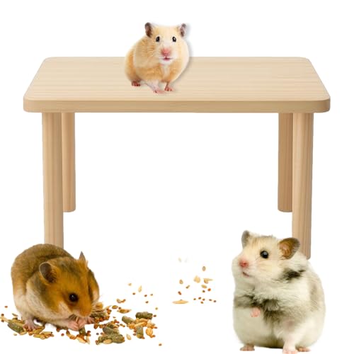 BbiuRer Hamster Zubehör, Hamster Plattform aus Holz, 25x12 cm für Hamsterkäfig, Kletter- und Balancierspielzeug für Kleintiere wie Chinchillas und Meerschweinchen BbiuRer Hamster Zubehör, Hamster Plattform aus Holz, 25x12 cm für Hamsterkäfig, Kletter- und Balancierspielzeug für Kleintiere wie Chinchillas und Meerschweinchen von BbiuRer