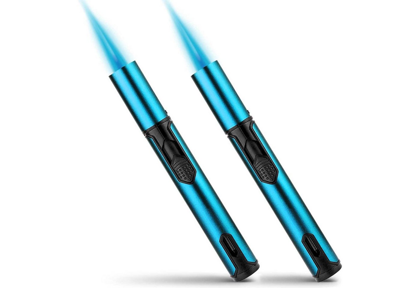 Bbsisgo Stabanzünder Sturmfeuerzeug Gas Jet Winddicht Nachfüllbar 15,2cm Schwarz von Bbsisgo