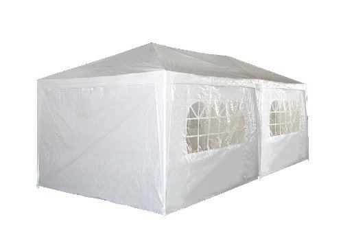 Bc-elec 5300-0001 PAVILLON GARTENPAVILLON PARTYZELT GARTENZELT GARTEN ZELT BIERZELT 3X6M WEIß von Bc-elec