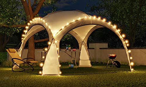 Bc-elec - HOPW-LED35G Gartenlaube 3,5x3,5m mit LED-Beleuchtung und Sonnenkollektor. Partyzelt, Gartenpavillon, Festzelt von Bc-elec