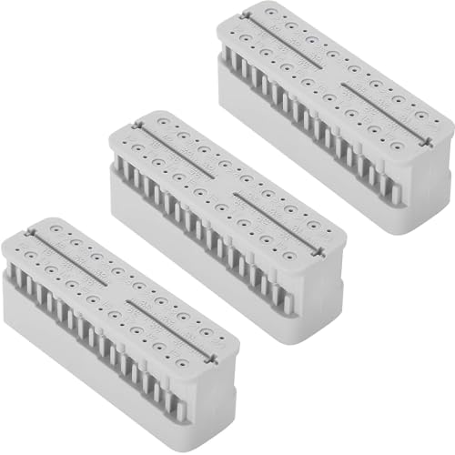 Bceer Dental Endodontic Messwerkzeuge Halter Autoklavierbarer Endo-Feilen-Block Messinstrument Lineal(Color:grau) von Bceer