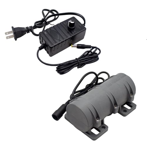 Bceer Vibrationsmotor DC 12V/24V Motor 3800RPM Große Leistung Elektrische Massage Bett Industrie Vibrator Sieb Vibrationsmotor 10W(Color:24V) von Bceer