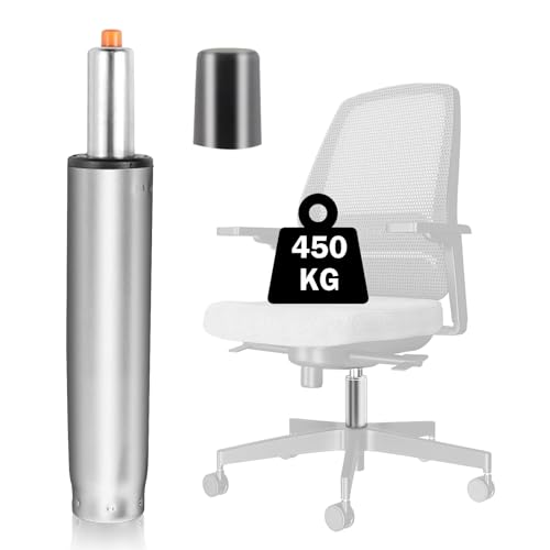 Gasdruckfeder Bürostuhl 450kg (1000lbs) - Länge 300mm-450mm - Gasdruckdämpfer für Drehstühle, Höhenverstellbarer Gasfeder Ersatzteile, Ersatz Gaslift für Chefsessel, Hocker, Schreibtischstuhl, Silver von Bcuuozeeing