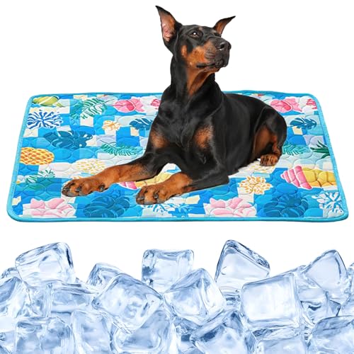 Kühlmatte Hund Katze - 150x100cm - Kühlmatte für Hunde Katzen, Kühldecke Hund Katze, Selbstkühlende Hundematte, Selbstkühlende Matte für Haustiere, Sommer Kühlkissen für Drinnen, Draußen, Auto, XXL, C von Bcuuozeeing