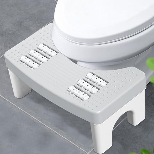 Bcuuozeeing Toilettenhocker Erwachsene, Toilettenhocker, Klohocker Erwachsene, WC Hocker Toilette, Kackhocker für Erwachsene und Kinder, Tragbarer Klohocker Hocker, Anti-Rutsch WC Hocker von Bcuuozeeing