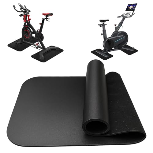 2 Stück Bodenschutzmatte für Sportgeräte Fitnessgeräte 28 x 70cm, Bodenschutzmatte Fitness 6mm Dicke, Laufband Matte Schutzmatten, Matten Fitnessraum Bodenmatte Unterlegmatte für Crosstrainer von Bcuuozeeing