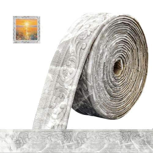 Bordüre Selbstklebend 3D Stuckleisten Wand - 10m x 8cm x 5mm - Zierleisten Selbstklebend, Wasserdicht Wandbordüre,Leisten Selbstklebende,Roll Border Trims für Ecken Linien Decken Dekoration,Marmorgrau Bordüre Selbstklebend 3D Stuckleisten Wand - 10m x 8cm x 5mm - Zierleisten Selbstklebend, Wasserdicht Wandbordüre,Leisten Selbstklebende,Roll Border Trims für Ecken Linien Decken Dekoration,Marmorgrau von Bcuuozeeing
