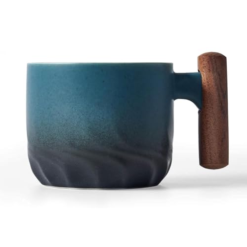 Espressotassen 70 ml, Mini Teetasse Kaffeetasse aus Keramik, Premium Espresso Tassen mit Henkel, Kleine Espressotassen, Mini Espresso Tassen, Kaffeetasse für Espresso (Blau) von Bcuuozeeing