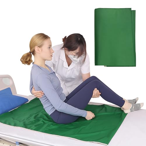 Gleittuch für Bettlägerige - 75 x 115cm Patienten-Gleitlaken, zum Drehen, Bewegen und Positionieren von Älteren Menschen, Für Häusliche Pflege, Krankenhäuser, Transferhilfe - Grün Gleittuch für Bettlägerige - 75 x 115cm Patienten-Gleitlaken, zum Drehen, Bewegen und Positionieren von Älteren Menschen, Für Häusliche Pflege, Krankenhäuser, Transferhilfe - Grün von Bcuuozeeing