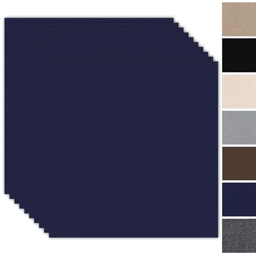 Teppichfliesen 50x50cm Selbstliegend - 10 Stück Set - 2.5m² - Teppich Bodenbelag, Strapazierfähiger Teppichboden mit Rückseite, Teppich Fliesen für Wohnung, Büro, Gewerbe, Schlafzimmer, Dunkelblau von Bcuuozeeing