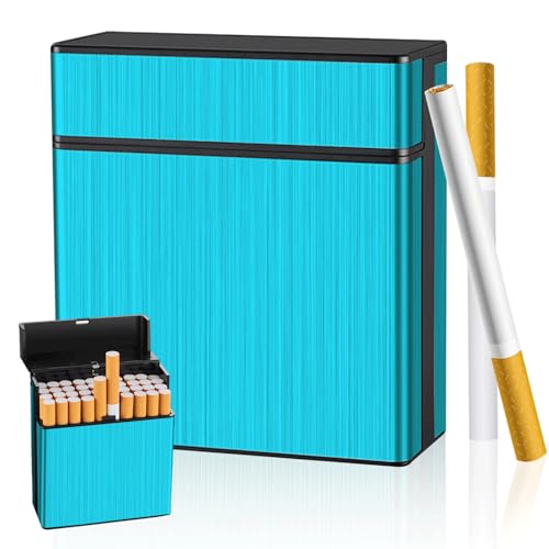 Zigarettenetui Zigarettenbox aus Metall, Aluminium Zigarettenetui Zigarettenbox für 40 Zigaretten Zigarettenschachtel, Elegante Zigaretten Kasten für Damen Herren Geschenk von Bcuuozeeing