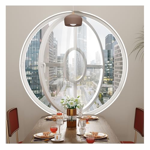 360° Drehbares Mittelachsen-Mondfenster – Schalldichte Dachbodenbelüftung Aus Glas Mit Ergonomischen Griffen(White,60CM) von Bderkz