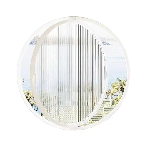 Bündig Montiertes Bullaugenfenster Aus Aluminiumlegierung – Um 360° Drehbares Fenster Aus Gehärtetem Glas Mit Griff For Die Badezimmerlüftung(White,90CM) von Bderkz