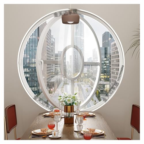 Elegantes Rundes Bullaugenfenster Aus Aluminiumlegierung Mit Gehärtetem Glas – Perfekt For Die Dekoration Von Zuhause, Küche Und Wohnheim(White,60cm) von Bderkz