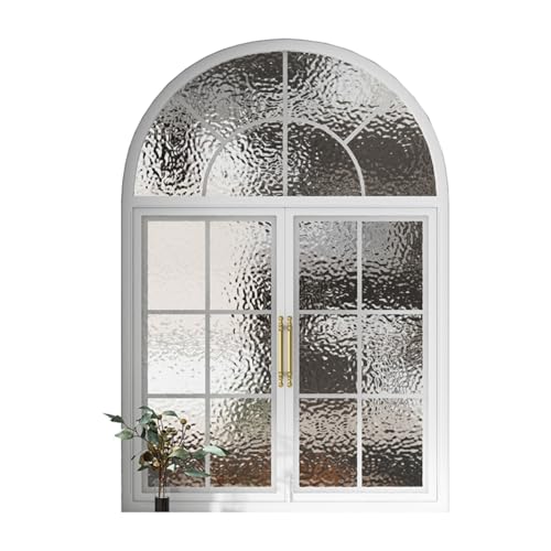 Stilvolle Flügelfenster Aus Schmiedeeisen – Verschönern Sie Ihr Esszimmer, Arbeitszimmer Oder Ihren Dachboden Mit Eleganten Glasfenstern(White-B) von Bderkz