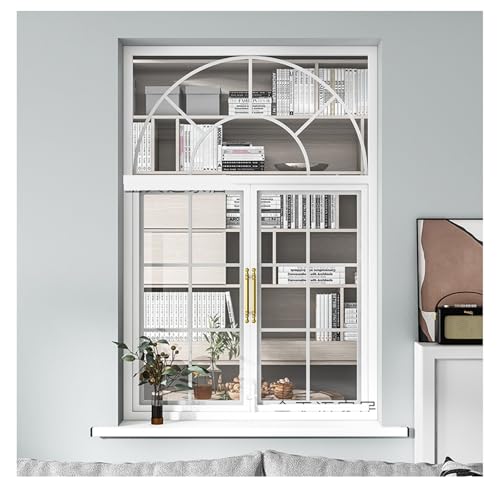 Vintage-Flügelfenster Aus Eisen – Stilvoller Glasschuppen For Cafés, Lofts, Arbeitszimmer(White) von Bderkz