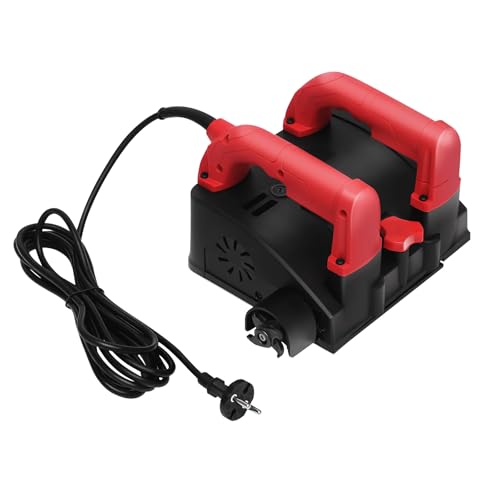 1200W Mauernutfräse mit Absauganschluss, Putzfräse Elektrische Wandfräse 16cm für Beton & Mauerwerk, Wand Schleifer Profi Sanierungsfräse mit 26 Messern, Rot/Schwarz von Bdneygtyr